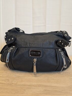 Black Scarleton Los Angeles Faux Leather Satchel Bag